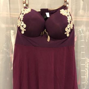 Burgundy lingerie babydoll size 3x